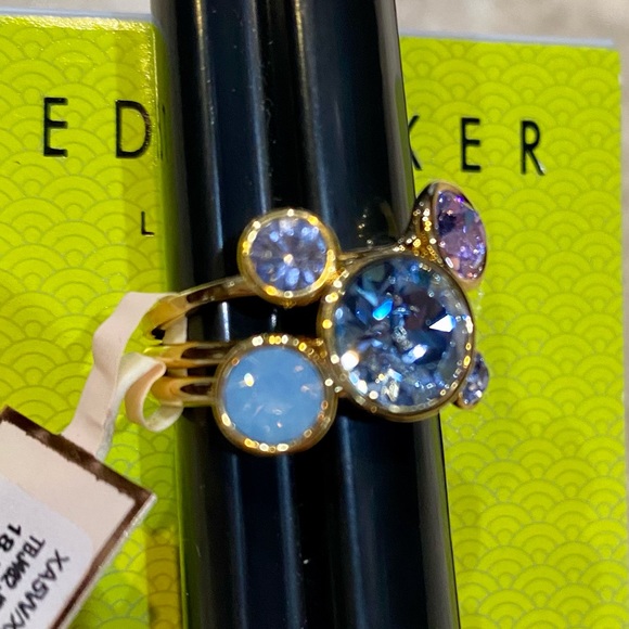 🆕 Ted Baker London ‘Jackie' Jewel Stack Rings - M/L - Picture 5 of 13